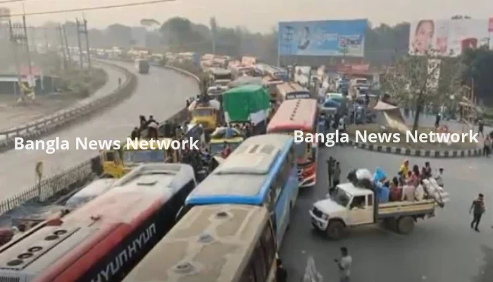 ঢাকা-টাঙ্গাইল মহাসড়কে ২০ কিলোমিটার যানজট