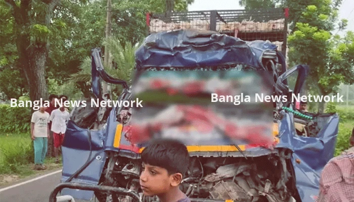 দাঁড়িয়ে থাকা ট্রাকের সঙ্গে পিকআপ ভ্যানের সংঘর্ষে নিহত ৪
