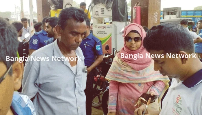 বৈধ কাগজপত্র ছাড়া তেল নিতে আসা ৮ মোটরসাইকেল চালককে জরিমানা