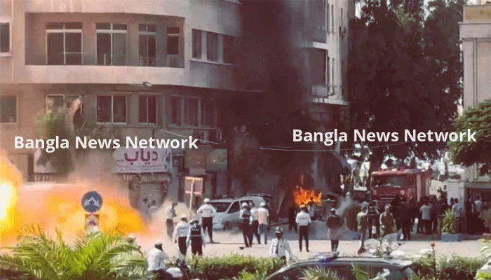 ফরাসি প্রেসিডেন্টের সফরের মধ্যেই বিকট বিস্ফোরণে কাঁপলো সিরিয়া