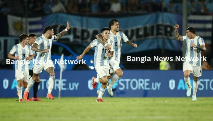 উরুগুয়েকে হারিয়ে বিশ্বকাপের মূল মঞ্চের পথে আর্জেন্টিনা