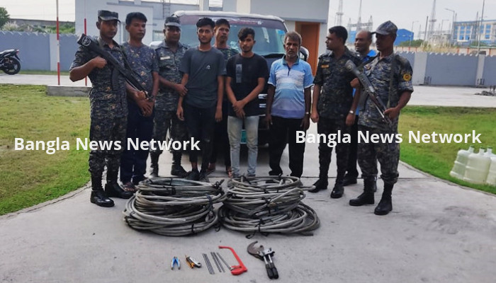 রামপাল তাপবিদ্যুৎ কেন্দ্রের তামার তারসহ চোরচক্রের তিনজন আটক