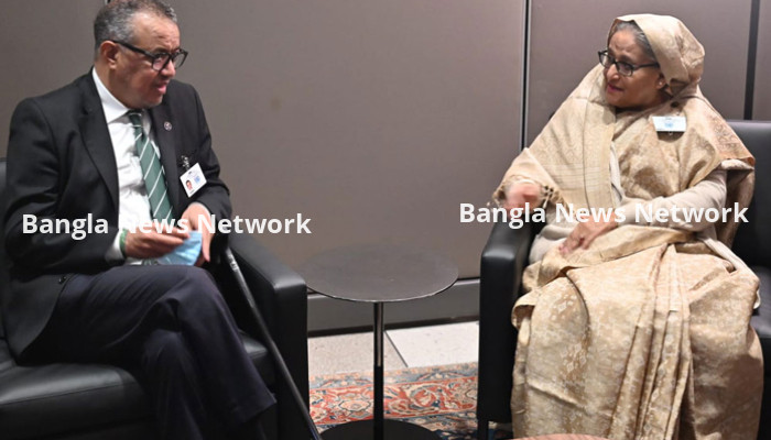 বিশ্ব স্বাস্থ্য সংস্থার মহাপরিচালকের সঙ্গে বৈঠক করেছেন প্রধানমন্ত্রী