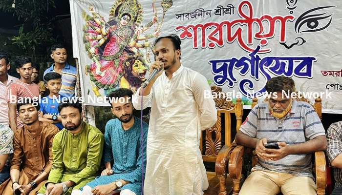 কেন্দ্রীয় সমন্বয়ক আব্দুল হান্নানের পরামর্শে পূজা মন্ডপ পরিদর্শন