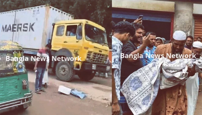বাবার মোটরসাইকেল থেকে ছিটকে পড়ে লরির চাপায় সন্তানের মৃত্যু