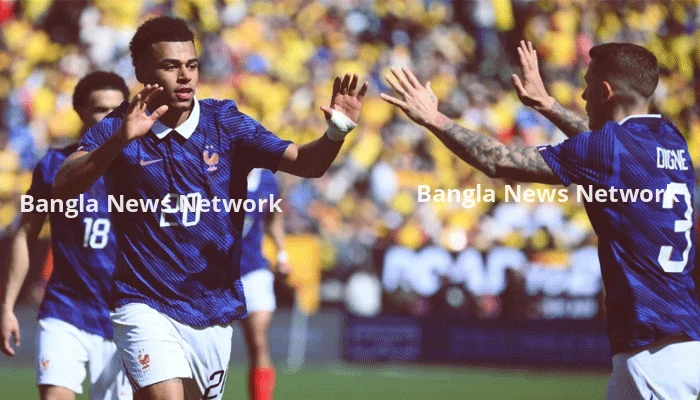১১ পরিবর্তন নিয়ে কলম্বিয়াকে ৩-১ গোলে হারাল ফ্রান্স