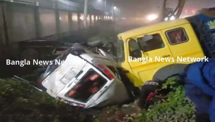 হবিগঞ্জে ট্রাক-প্রাইভেটকার সংঘর্ষে পাঁচ জন নিহত