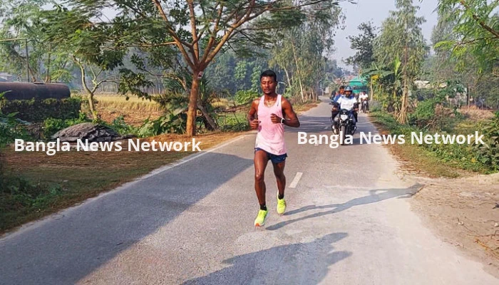টাঙ্গাইলে ম্যারাথন প্রতিযোগিতায় প্রথম ইমরান হাসান