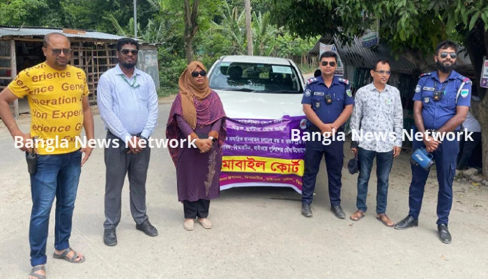 ঝিনাইদহে সড়কে শৃঙ্খলা ফেরাতে ভ্রাম্যমাণ আদালতের অভিযান