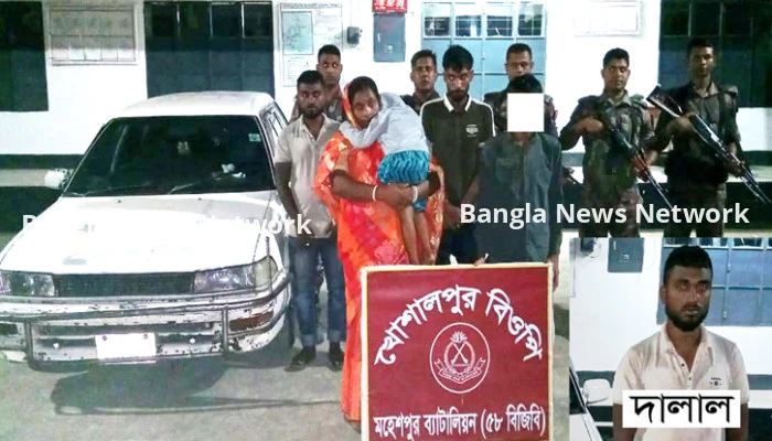 ঝিনাইদহের মহেশপুর সীমন্ত থেকে নারী-শিশুসহ ৩৬ জন আটক