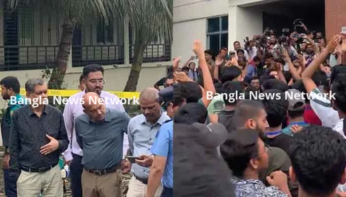 মাইলস্টোন স্কুল পরিদর্শনে গিয়ে শিক্ষার্থীদের তোপের মুখে আইন ও শিক্ষা উপদেষ্টা