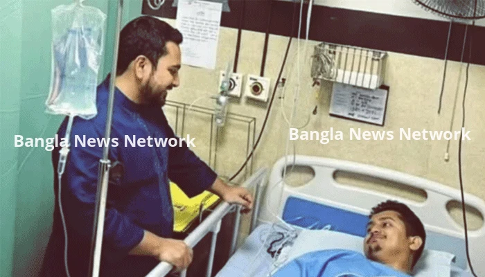 সংসদ শেষে সহযোদ্ধা সারজিসকে দেখতে হাসপাতালে ছুটে গেলেন নাহিদ ইসলাম