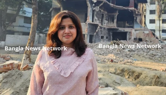 ধানমন্ডি ৩২-এর ধ্বংসস্তূপের সামনে ন্যান্সির প্রতিক্রিয়া