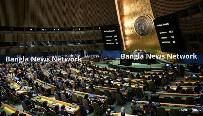 জাতিসংঘ সাধারণ পরিষদে গাজায় স্থায়ী যুদ্ধবিরতির পক্ষে প্রস্তাব পাস