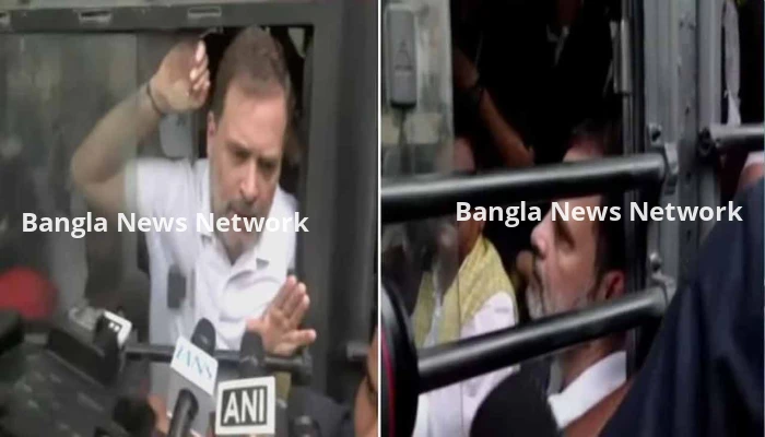 ভারতে সংবিধান রক্ষার বিক্ষোভ থেকে রাহুল ও প্রিয়াঙ্কা গান্ধী আটক