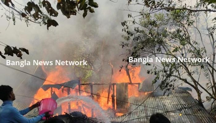 রাঙামাটিতে আগুনে পুড়ল দুই বসতঘর