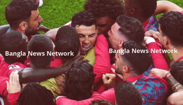 রোনালদোর জোড়া গোলে উজবেকিস্তানকে গোলবন্যায় ভাসালো পর্তুগাল