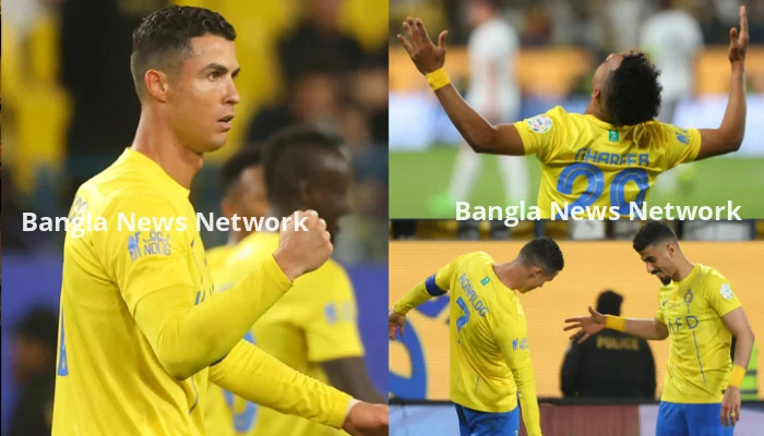 রোনালদোর হ্যাটট্রিকে ৫-১ গোলে উড়ে গেল আল তাইয়ে