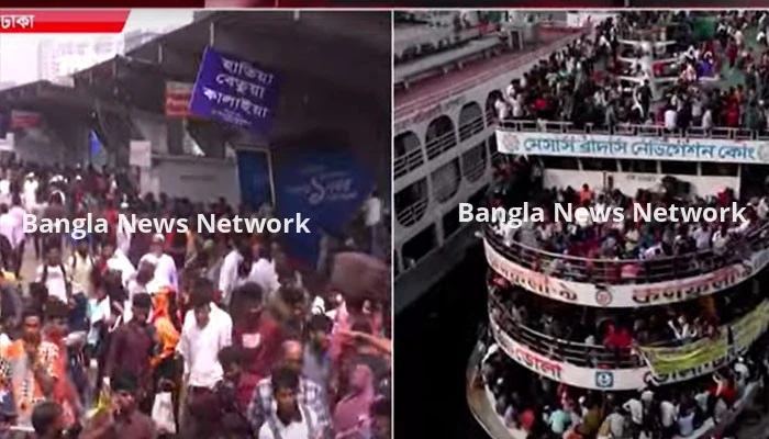 সদরঘাট লঞ্চ টার্মিনালেও রয়েছে উপচে পড়া ভিড়