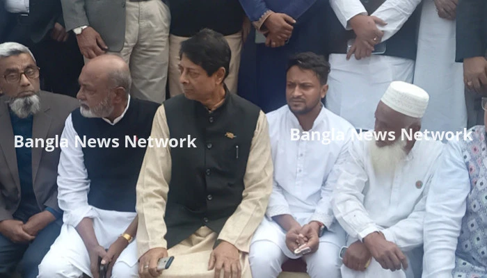 মাগুরায় বিজয় শোভাযাত্রায় অংশ নেন সাকিব