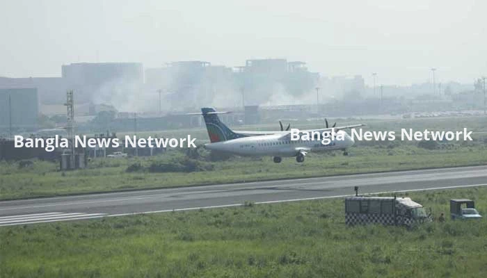 শাহজালাল বিমান বন্দরে এখনও ধোঁয়া উড়ছে