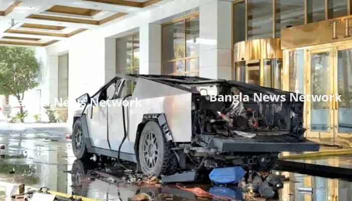 ট্রাম্পের হোটেলের সামনে টেসলার সাইবার ট্রাক বিস্ফোরণ