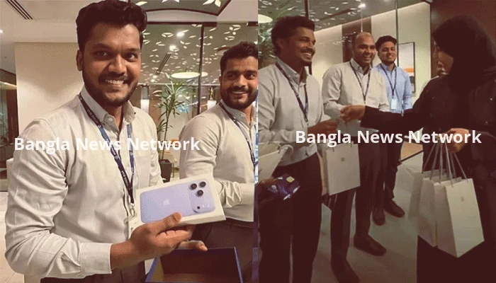 চকলেটের প্যাকেটে আইফোন ১৮ উপহার দিয়ে কর্মীদের চমকে দিলেন ব্যবসায়ী