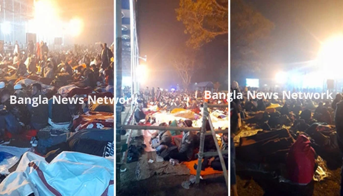 আজহারীর মাহফিলের আগের রাতেই মাঠ কানায় কানায় পূর্ণ