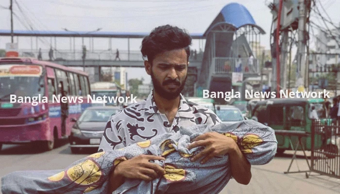 কোলে করে শিশুর মরদেহ নিয়ে ফেরার ছবি ভাইরাল