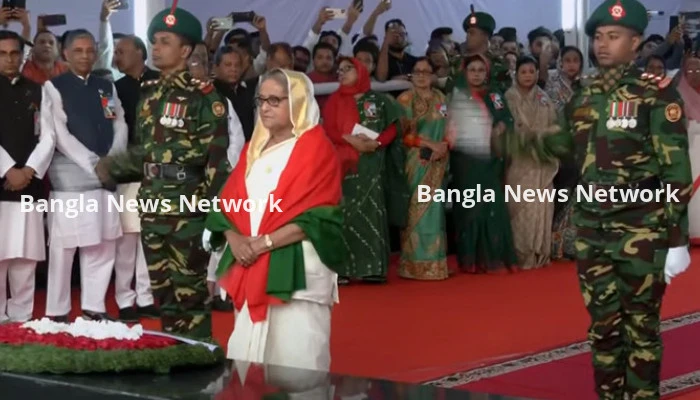 ঐতিহাসিক ৭ মার্চ উপলক্ষে বঙ্গবন্ধুর প্রতি প্রধানমন্ত্রীর শ্রদ্ধা
