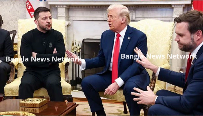 ট্রাম্প-জেলেনস্কি বৈঠকে বাকবিতণ্ডা, চুক্তি স্বাক্ষর ছাড়াই ফিরে গেলেন জেলেনস্কি