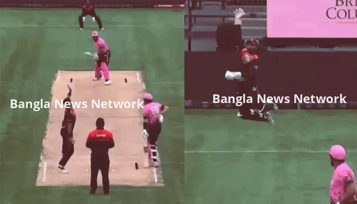 ওয়াইডে ছক্কা দিয়ে আলোচনায় যুক্তরাষ্ট্রের ক্রিকেটার
