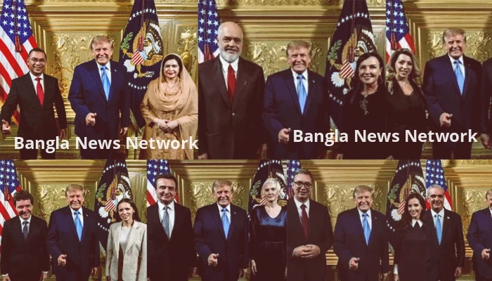 একাধিক দেশের নেতার সাথে ট্রাম্পের ছবি কেন প্রায় একইরকম