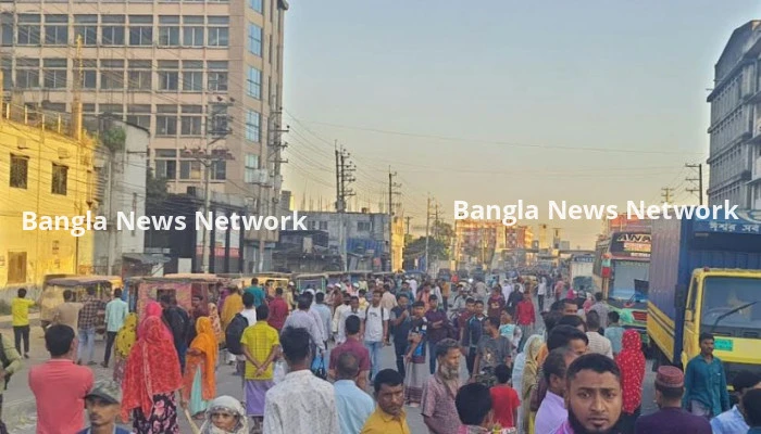 গাজীপুরে ফের মহাসড়ক অবরোধ করে শ্রমিকদের বিক্ষোভ; ২০ কিলোমিটারজুড়ে যানজট
